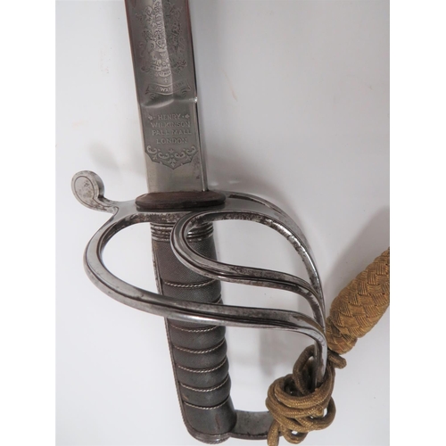 35 - Edward VII Artillery Pattern Officer's Sword By Wilkinson
35 inch, single edged blade with large ful... 