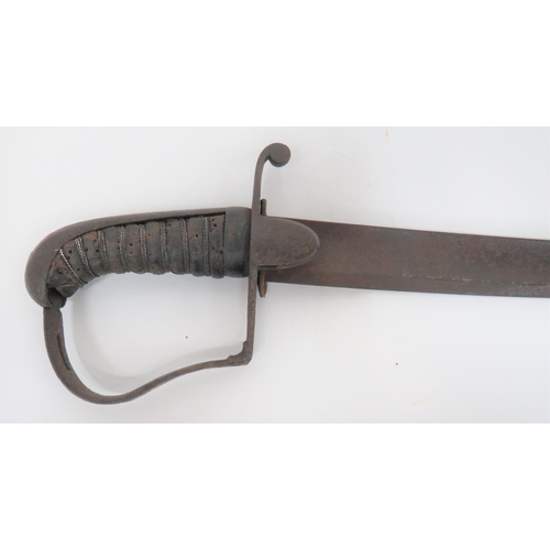 62 - 1796 Pattern Officer's Cavalry Sword
32 1/4 inch, single edged, curved blade with wide fuller.  ... 