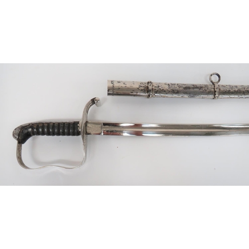 66 - Late 19th Century Austrian Cavalry Sword
31 1/2 inch, single edged, plated, slightly curved blade wi... 