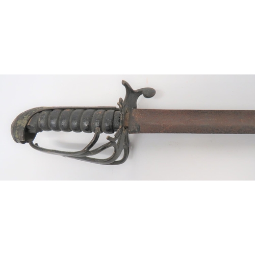 74 - 1845 Pattern Infantry Officer's Sword
battlefield relic example.  28 inch, single edged blade w... 