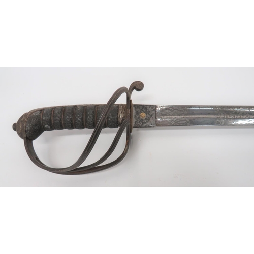 87 - Rare Honourable Artillery Company Officer's (Cavalry) 1821 Pattern Sword
35 inch, single edged, slig... 