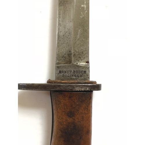 188A - WW1 Imperial German Trench Fighting Knife by Ernst Busch Solingen.A good example the forte with the ... 