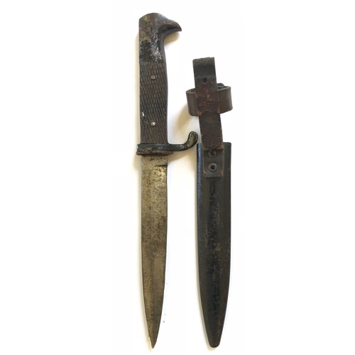 189A - WW1 Imperial German Trench Fighting Knife.A good example the forte with 15cm spearpoint blade. Two p... 