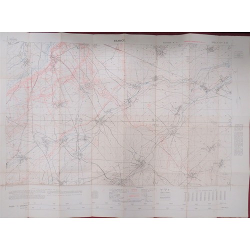 210 - WW1 Issue Maps Including Trench Examples
linen backed paper maps including Trench Map France Sheet 5... 