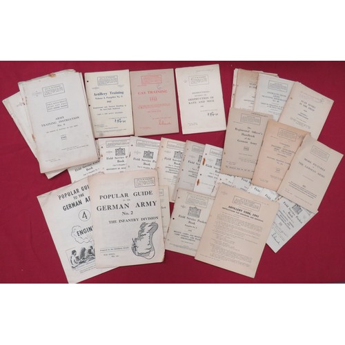 213 - WW2 Official Training Pamphlets
including Anti Aircraft 1942 ... Application Of Fire 1942 ... Signal... 