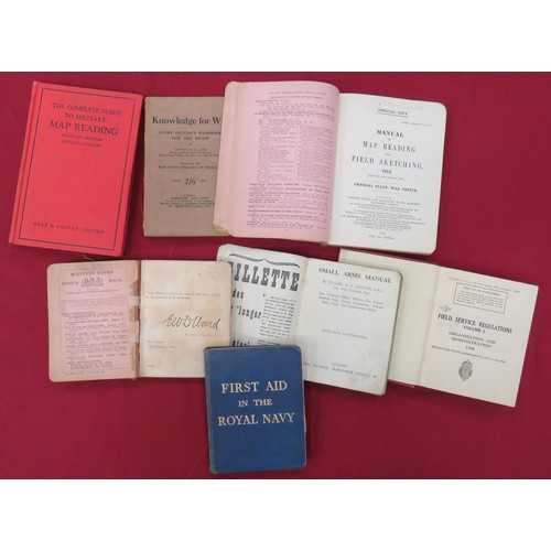 214 - Various Periods Of Military Training Pamphlets and Booklets
including Infantry Training 1905 ... Fie... 