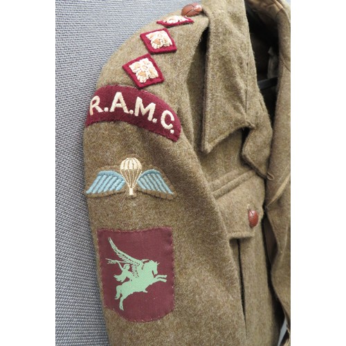 276 - Scarce 1946 Pattern RAMC Airborne Officer's Battledress Jacket
khaki woollen, single breasted, Offic... 