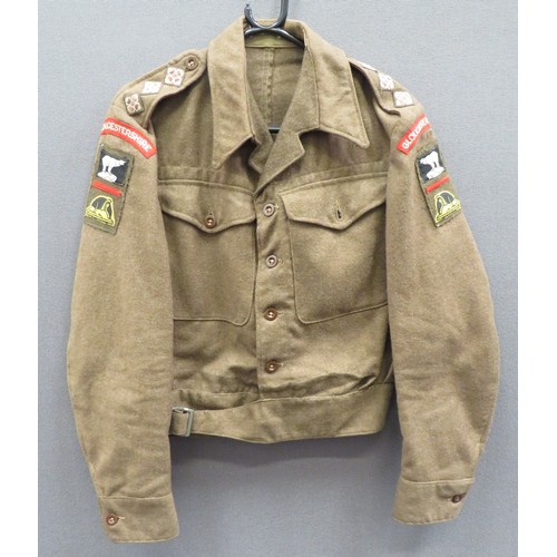 285 - 1940 Pattern Gloucestershire Regiment Officer's Battledress Jacket
khaki woollen, single breasted, c... 