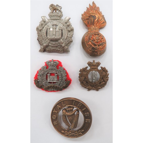 81 - Victorian Badges
consisting brass, Vic crown Royal Irish Other Ranks Home Service plate centre, 4 lo... 