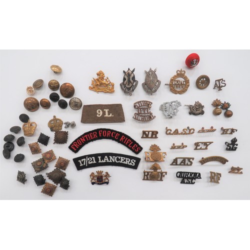 105 - Various Cap Badges and Titles
cap badges include white metal Rhodesian African Rifles ... Cast brass... 