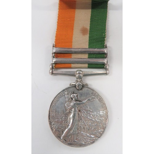 160 - Durham Light Infantry Boer War Medal
two clasp Kings South Africa Medal. Awarded to 5633 PTE C LAMBE... 