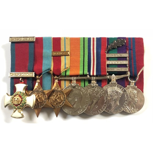 167 - Royal Hampshire Regiment 2/7 Gurkha Rifles Malaya DSO Group of 7 Medals.Awarded to Lieutenant Colone... 