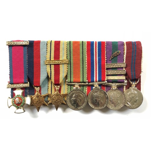 168 - Royal Hampshire Regiment 2/7 Gurkha Rifles Malaya DSO MINIATURE Medal Group Lt Col Allford.Comprisin... 