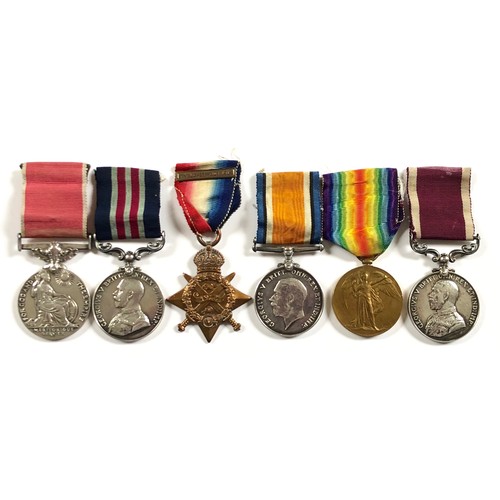 WW1 Royal Garrison Artillery Military Medal Group of Six Medals.
