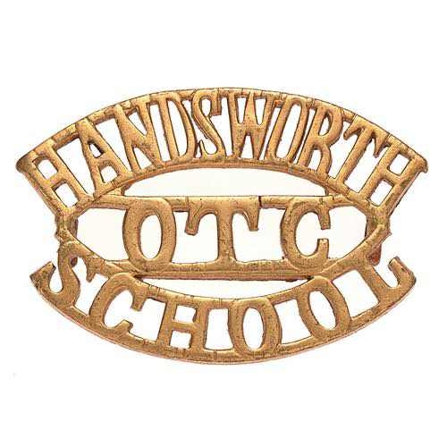 221 - HANDSWORTH / OTC / SCHOOL Staffordshire shoulder title badge circa 1908-40.  Good scarce die-cast br... 