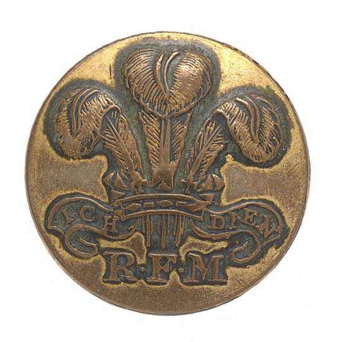 439 - Welsh. Royal Fintshire Militia George III Officer coatee button circa 1794-97.  Good scarce early gi... 