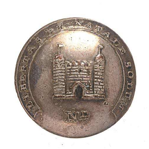 440 - Northumberland Militia George III Officer coatee button circa 1800-11.  Good scarce early silvered o... 