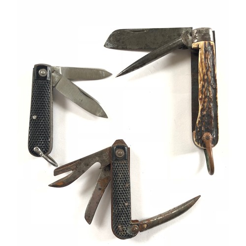 156 - Multi Tool Penknife and Others.An example of a multi tool bladed penknife including fork, spoon, saw... 