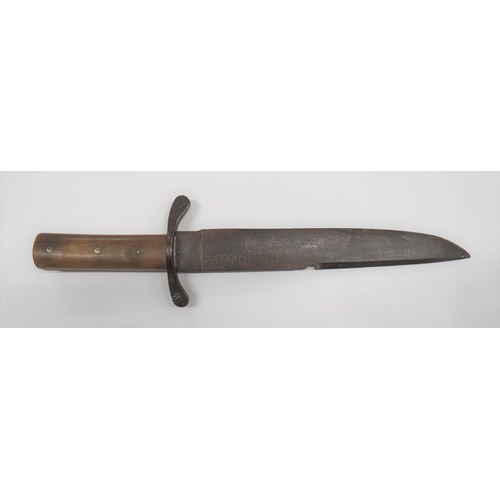 131 - Victorian/WW1 Anglo Indian Fighting Knife
10 1/2 inch, single edged blade with back edge sharpened p... 