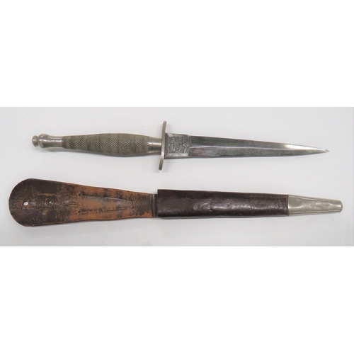 152 - WW2 1st pattern Fairbairn-Sykes Commando Fighting Knife. A very good and rare carried example. The h... 