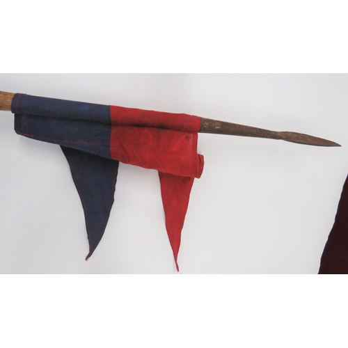 164 - WW1 Period Indian Cavalry Lance
steel, hollow ground, trefoil head.  Bamboo shaft with white cord ru... 