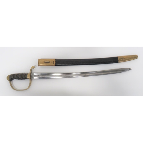 2 - Parker Field & Sons Constabulary Sidearm
21 3/4 inch, single edged, slightly curved blade with b... 