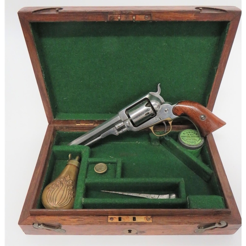 218 - Mid 19th Century Remington Pattern Percussion Revolver
5 inch, octagonal barrel.   The top flat... 