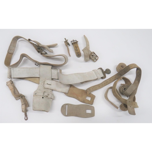 388 - Selection of P1888 Slade Wallace Equipment
consisting white buff leather, triple section belt with p... 