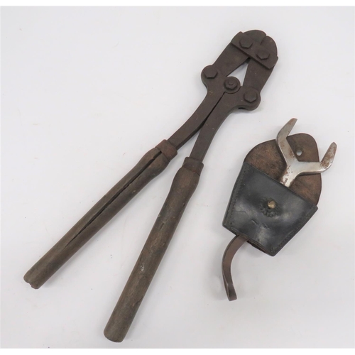 397 - Pair of WW1/WW2 Military Wirecutters 
heavy set steel wirecutters with lower wooden handles. &n... 