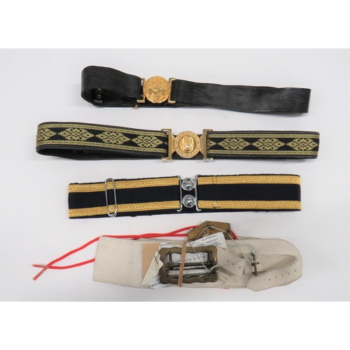 415 - Manufacturer Sample Belts and Shoulder Strap
consisting black leather Royal Navy Officer's belt. &nb... 