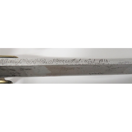 42 - French Waterloo Period 1814 Napoleonic Light Cavalry Sword.plain, single edged, curved, 34 inch blad... 