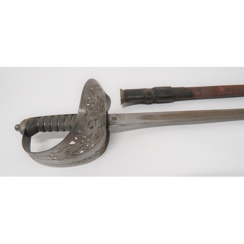 62 - Victorian British Infantry Officer's Sword.A regulation pattern example.  Hilt with crowned VR cyphe... 