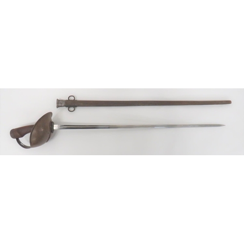 64 - British 1908 Pattern Cavalry Trooper's Sword
35 inch, single edged, narrow blade with fuller.  ... 