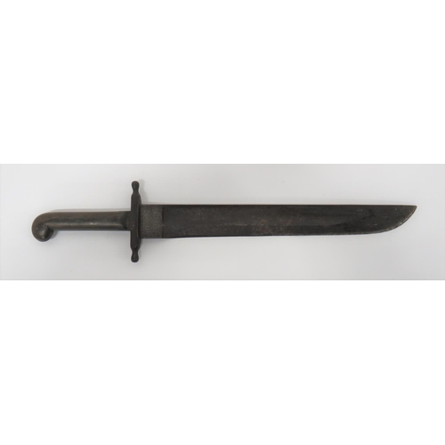 76 - Late 19th Century Austro-German Sidearm
18 inch, single edged, heavy blade.  Wide fuller to one side... 