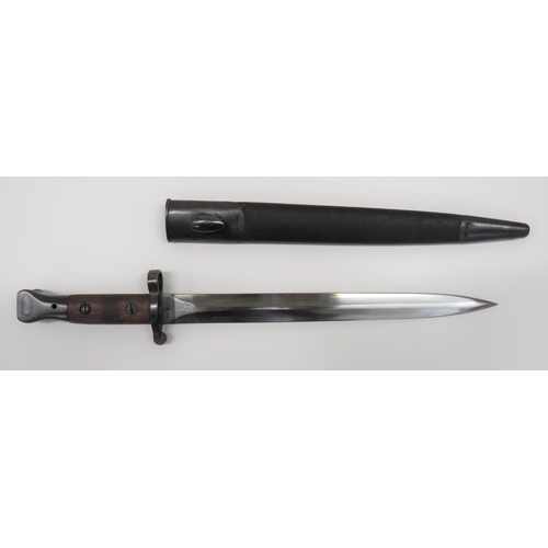 84 - 1903 Pattern Commercial Bayonet By Enfield
12 inch, double edged blade.  Forte with 