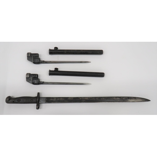 91 - 1907 Pattern SMLE Bayonet and 2 MKIII Spike Bayonets
17 inch, single edged blade with narrow fuller.... 