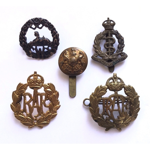 129 - South Wales Borderers Silver cap badge plus others.  Comprising: South Wales Borderers Stamped STERL... 