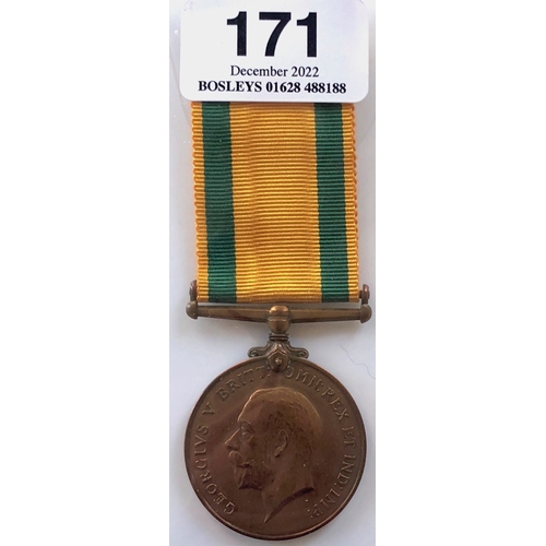 171 - WW1 1/4th Queen’s Regiment Casualty Territorial Force War Medal  Awarded to T-1366 PTE R.A. NISBET T... 