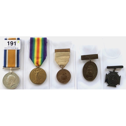 191 - WW1 Nursing Sister Group of Five Medals.  Awarded to Sister Elsie C Robinson. Comprising: British Wa... 