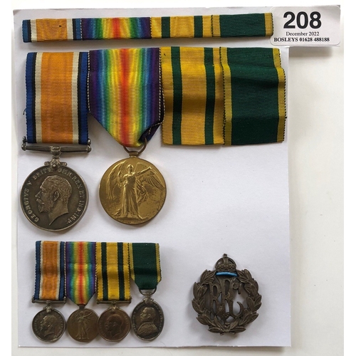 208 - WW1 London Irish, RFC, RAF Officer Group of Medals.  Awarded to Lieutenant Bertie Ernest Turney who ... 