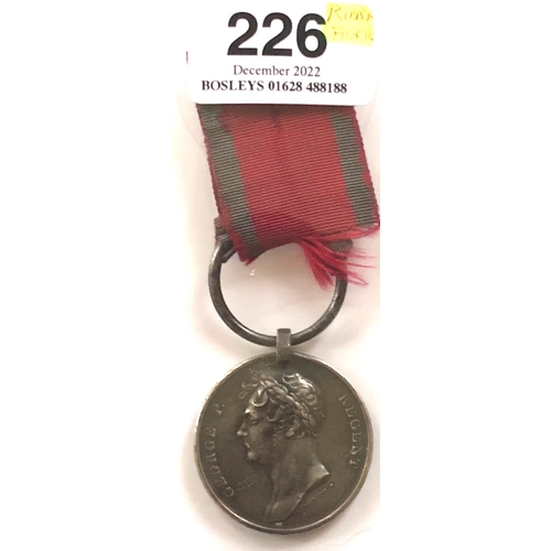 226 - 35th (Royal Sussex) Regiment of Foot Waterloo Medal  Awarded to ** WILLIAM CLINCH 2ND BATT 35TH REG ... 