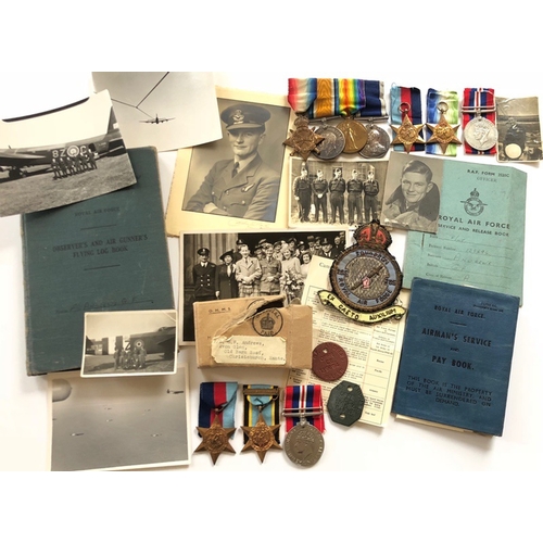 239 - WW2 RAF Special Duties Squadron D-Day, Arnhem, Agent Dropping SOE Operations Medals and Archive.  A ... 