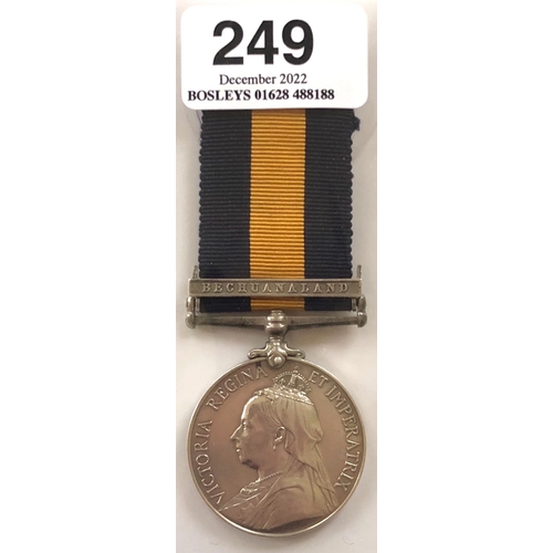 Cape Town Highlanders, Cape of Good Hope Medal, clasp Bechuanaland.   Awarded to PTE A STEPHEN C.T.HIGHS.