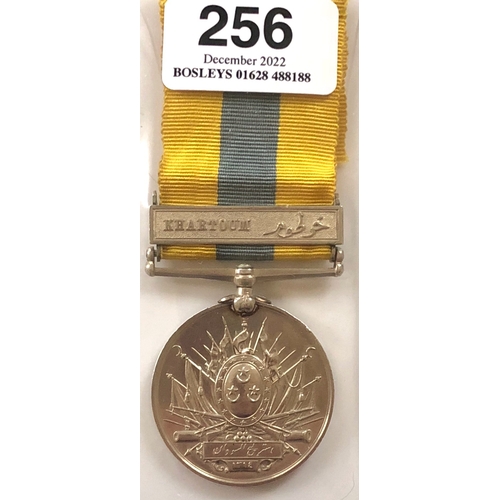 256 - Lincolnshire Regiment Khedives Sudan Medal.  Awarded to 3839 PTE G. WOOD 1 LINC REGT (Private Engrav... 