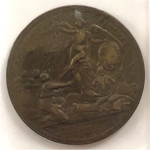 262 - Prussian Frederick the Great Medal for the Battle of Frieberg 1757.  Good scarce bronze example unof... 