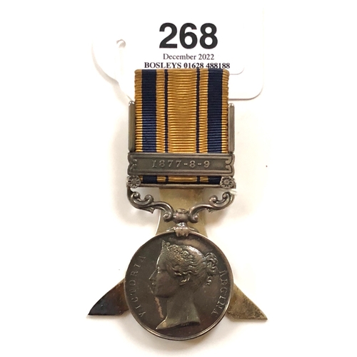 268 - Rorke's Drift Defender's 2nd Bn 24th Foot South African Zulu War Medal, clasp 1877-8-9. Very rare ex... 