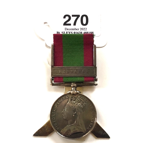 Royal Artillery Afghanistan Medal,  clasp Kandahar.   Awarded to 474 DRIV S. PRANGLE  C BATT 2ND BDE RA.
PLEASE NOTE Converted by Spink & Son of London to a card place setting stand. bearing silver hallmarks for London 1905.        Driver Samuel Pringle is confirmed o the Medal Roll.