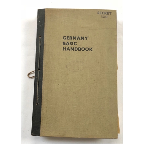 321 - WW2 July 1944 Germany Basic Handbook. Official Secret/Restricted Publication.  This restricted offic... 