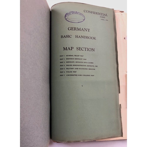 321 - WW2 July 1944 Germany Basic Handbook. Official Secret/Restricted Publication.  This restricted offic... 