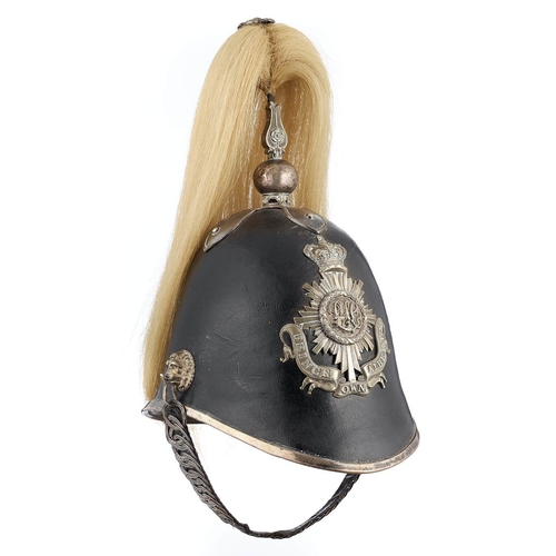 360 - Leicestershire Yeomanry Cavalry Victorian Officer helmet circa 1853-73. Good rare example, the black... 